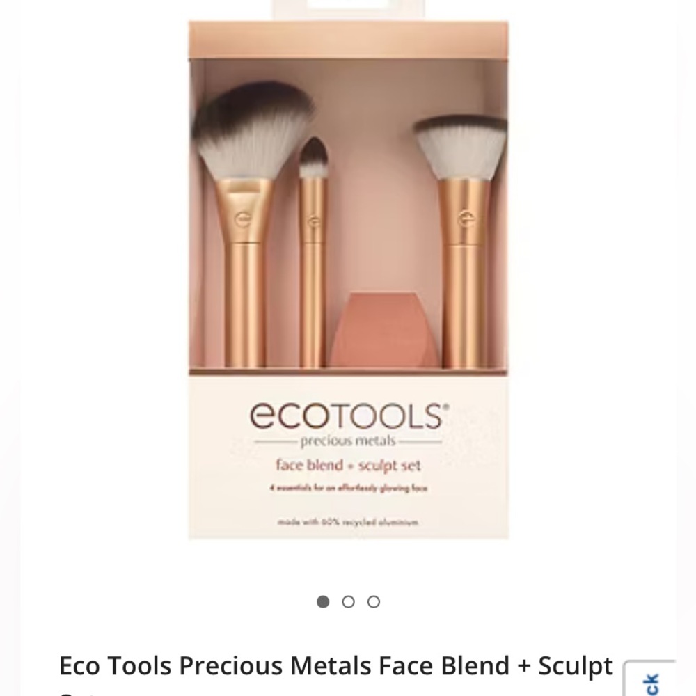 EcoTools sculpting Gold Brush Set with Brown Sponge